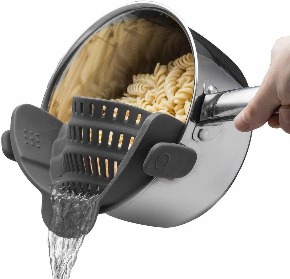 Passoire à clip en silicone pour casserole