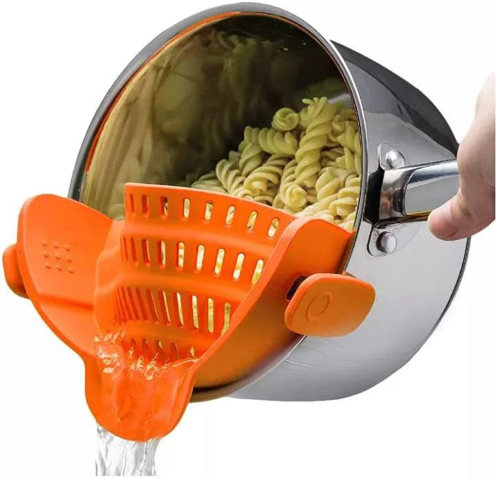 Passoire à clip en silicone pour casserole