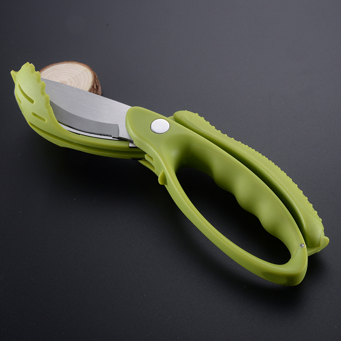 Tijeras de acero inoxidable para ensalada