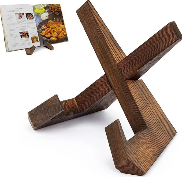Wooden Cookbook & Menu Stand