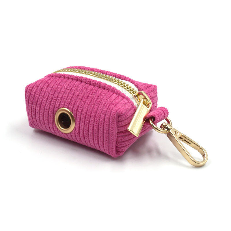 Corduroy Dog-Walking Bag Pouch