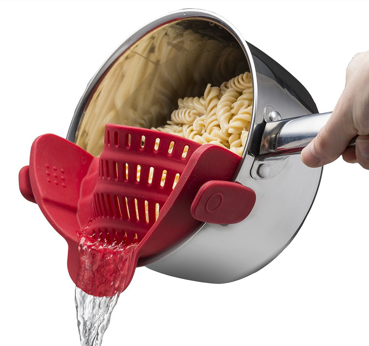 Passoire à clip en silicone pour casserole
