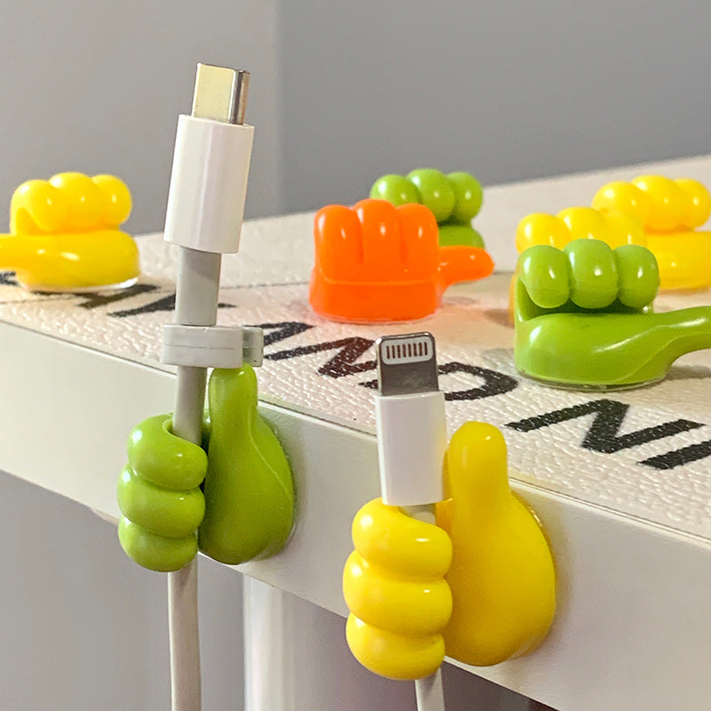 Thumb-Shaped Cable Clips — Pack of 10