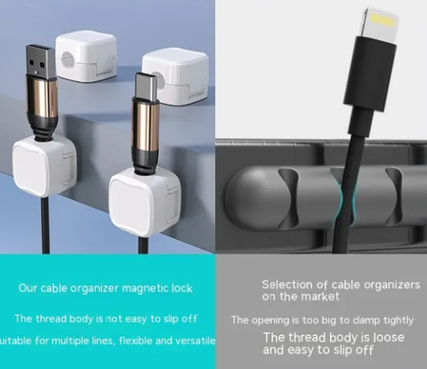 Clips organizadores de cables magnéticos