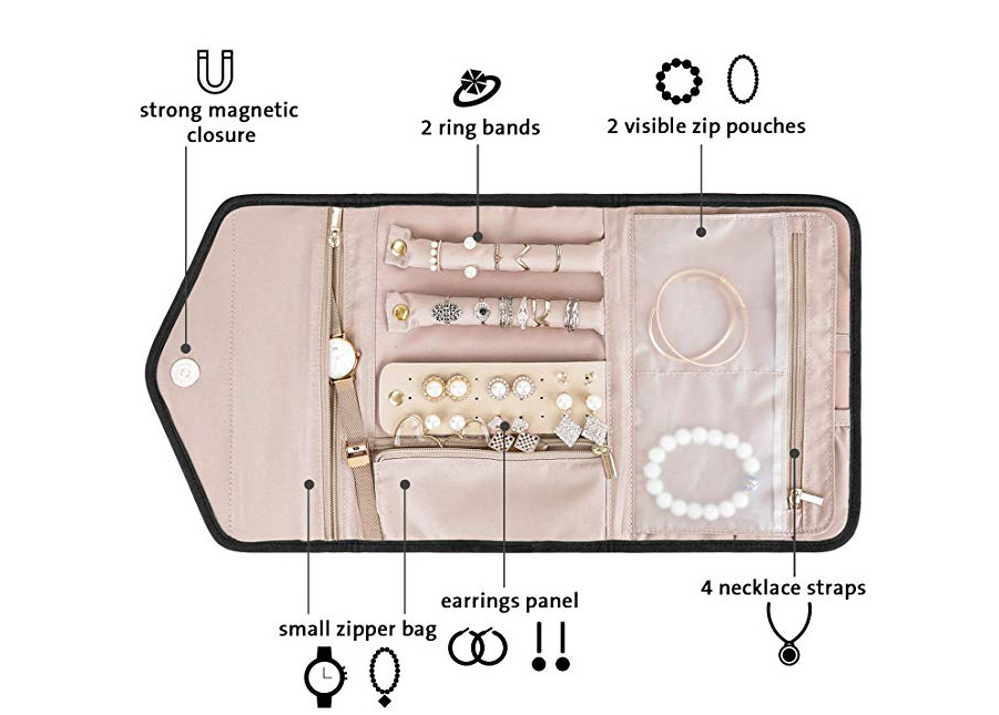 Organizador de joyas para viaje