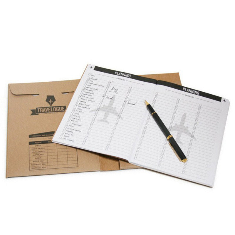 Diario de viaje con mapas para rascar