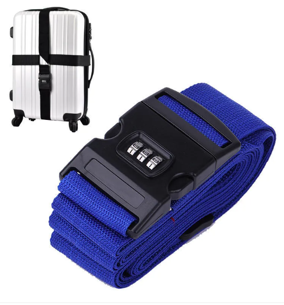 Cross-Style Luggage Strap with Combination Buckle