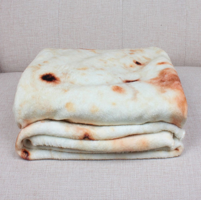 Burrito Print Round Throw Blanket