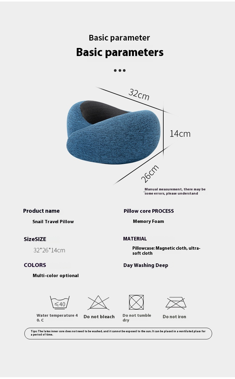 Almohada de viaje de espuma viscoelástica