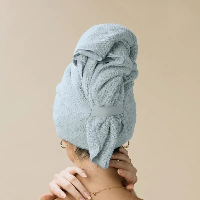 Coral Fleece Hair-Drying Wrap