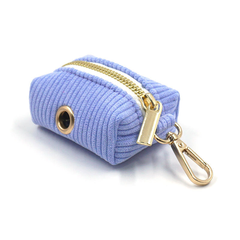 Corduroy Dog-Walking Bag Pouch