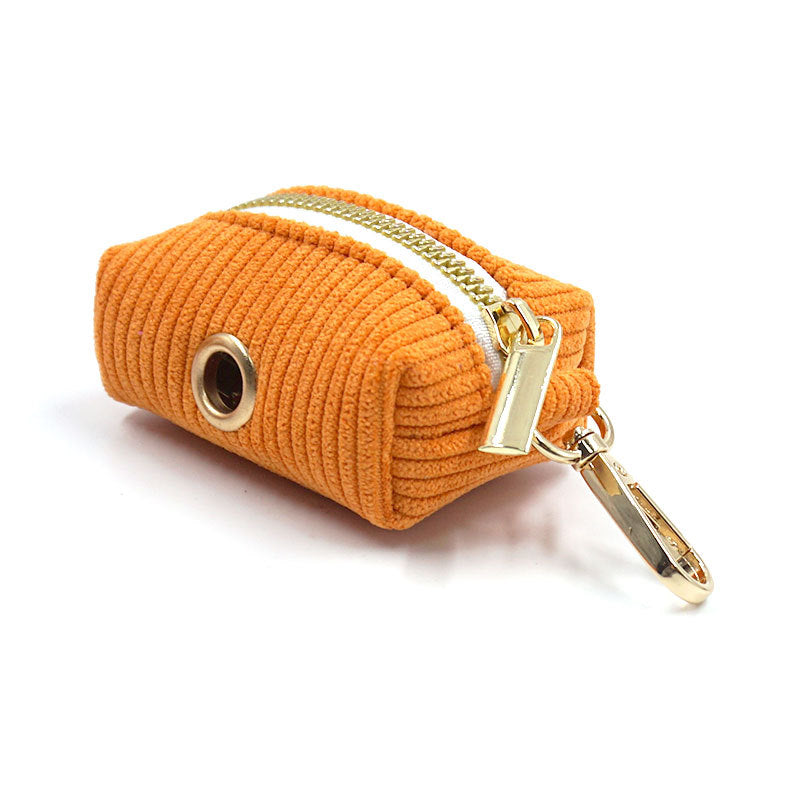 Corduroy Dog-Walking Bag Pouch