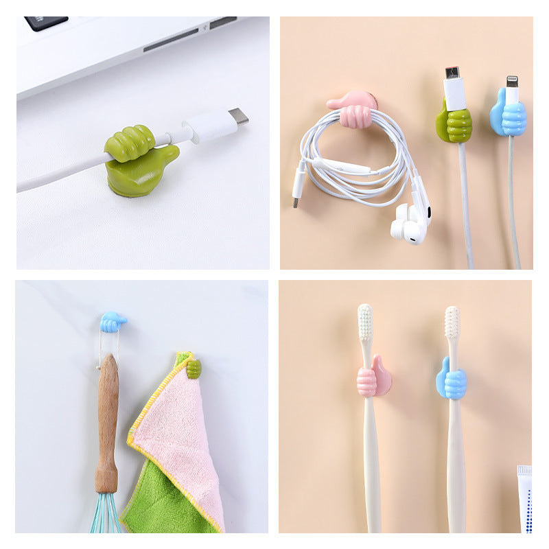 Thumb-Shaped Cable Clips — Pack of 10