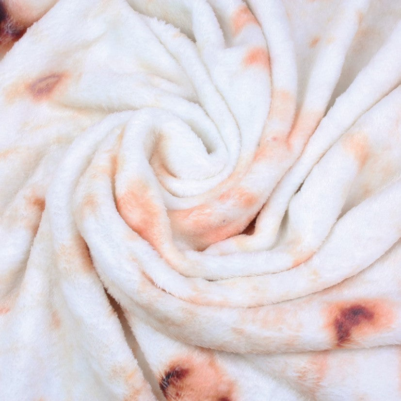 Burrito Print Round Throw Blanket