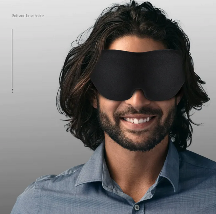 Antifaz de viaje contorneado — Negro