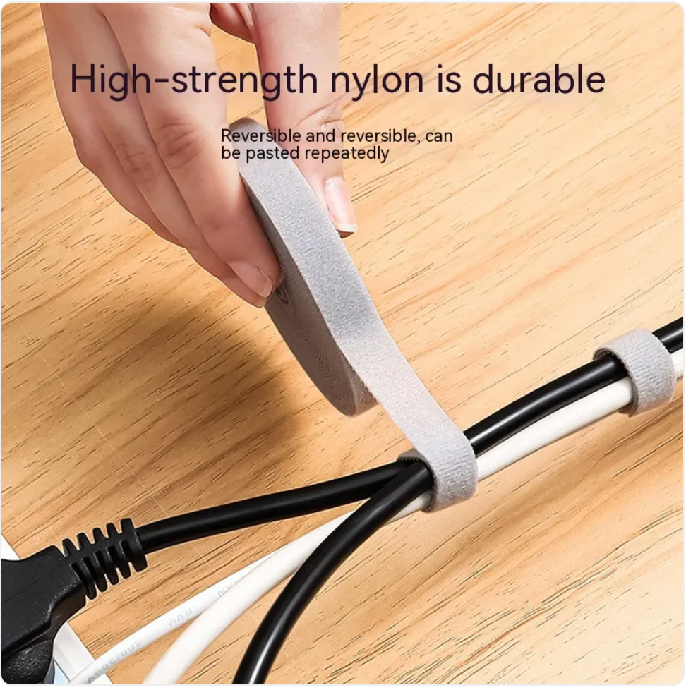 Reusable Hook-and-Loop Cable Wrap