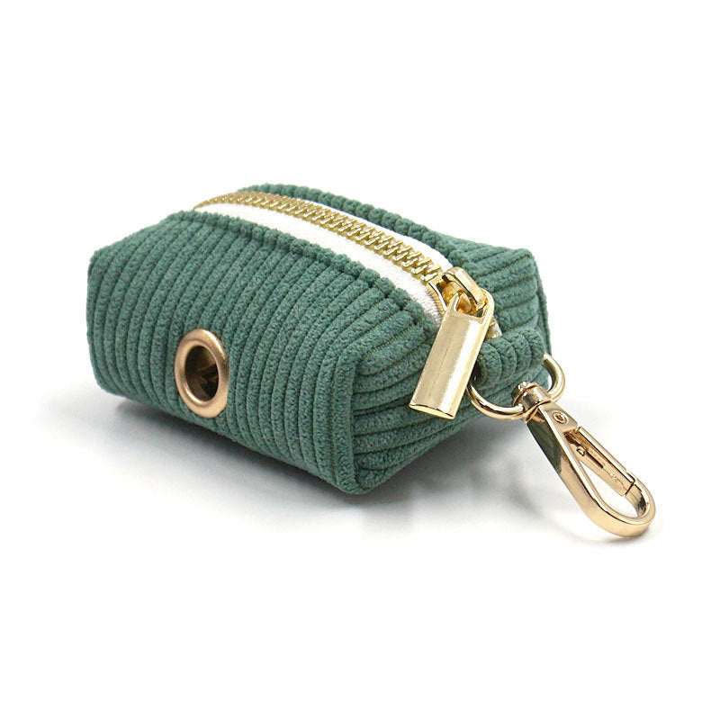 Corduroy Dog-Walking Bag Pouch