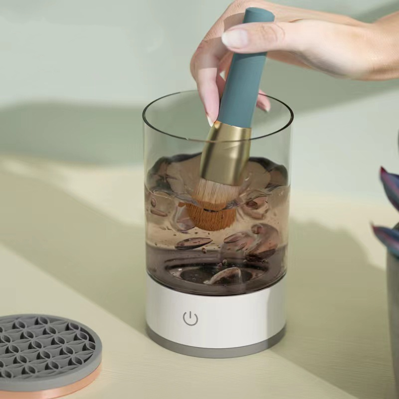 Electric Makeup Brush Cleaner — White
