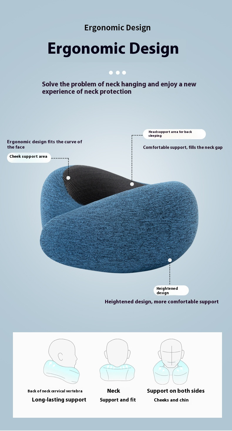 Almohada de viaje de espuma viscoelástica