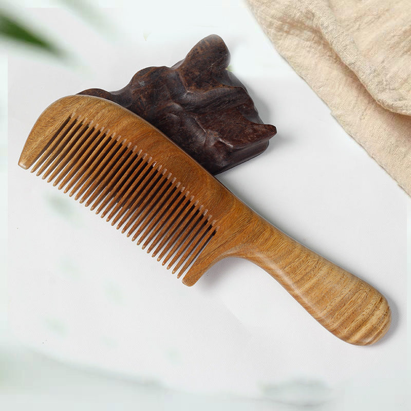 Wooden Fine & Wide-Tooth Hair Comb