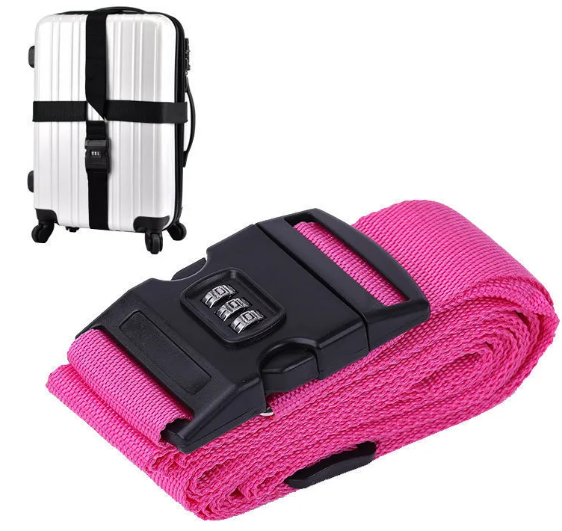 Cross-Style Luggage Strap with Combination Buckle