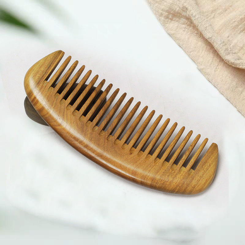 Wooden Fine & Wide-Tooth Hair Comb