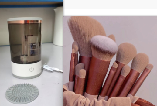 Electric Makeup Brush Cleaner — White
