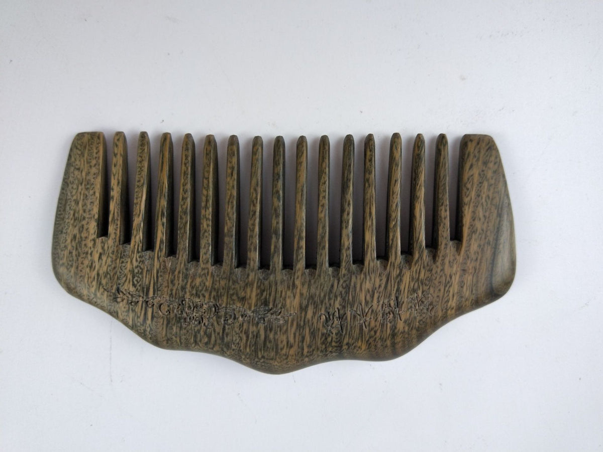 Wooden Fine & Wide-Tooth Hair Comb