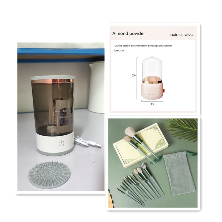 Electric Makeup Brush Cleaner — White
