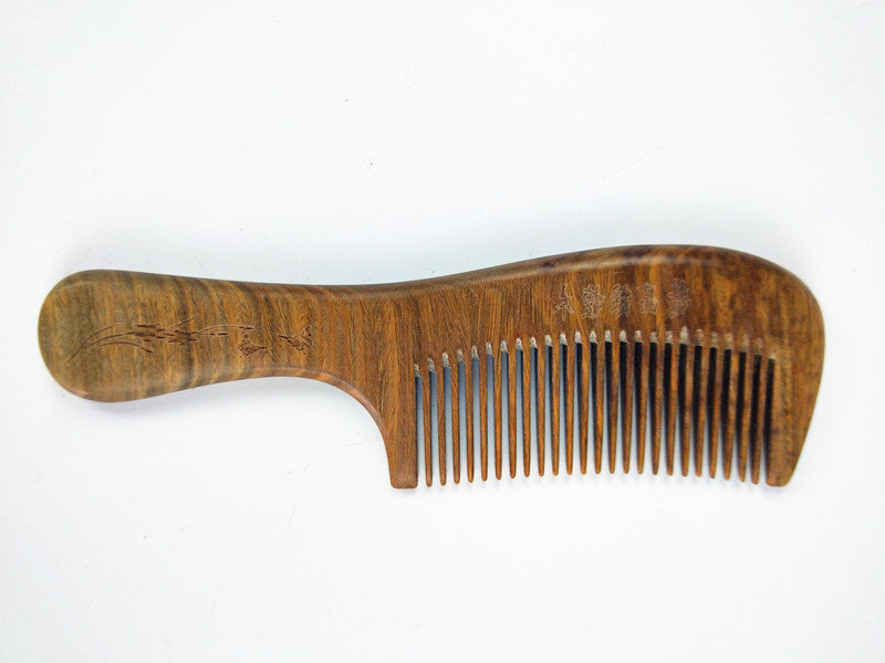 Wooden Fine & Wide-Tooth Hair Comb