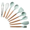 Silicone & Wood Utensils — 9-Piece Set