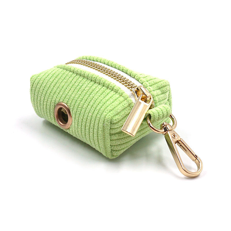 Corduroy Dog-Walking Bag Pouch