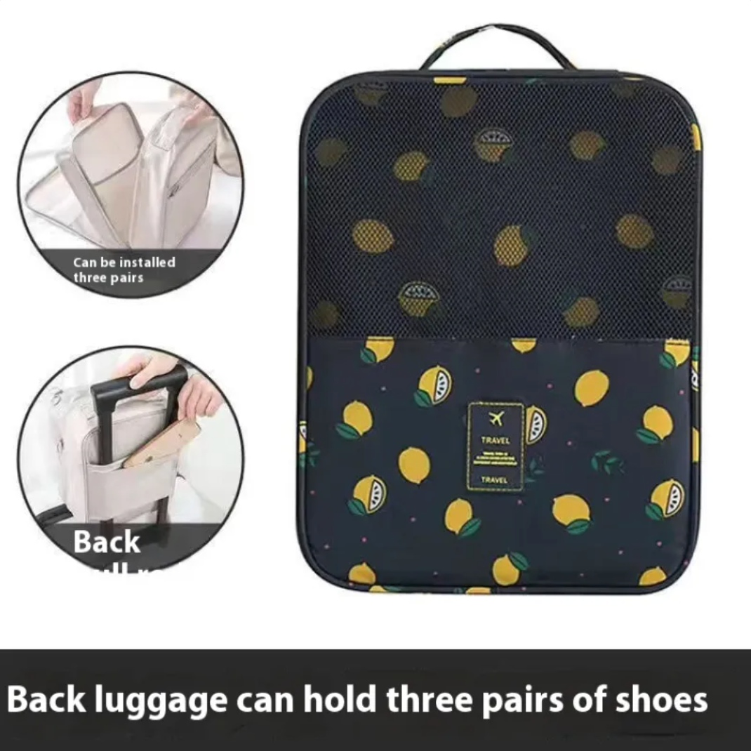 Three-Compartment Travel Shoe Bag