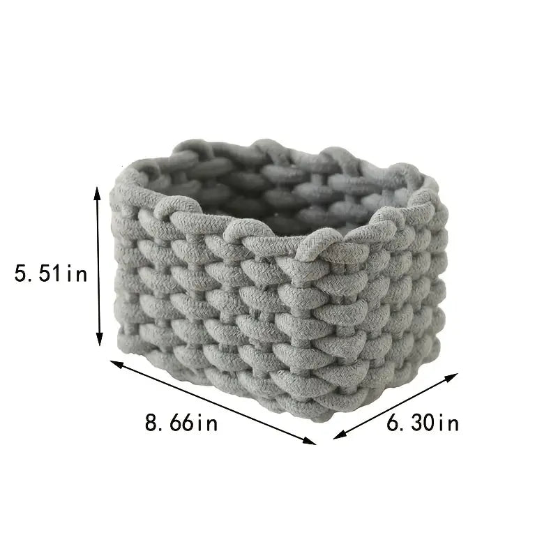 Cotton Rope Storage Baskets — Set of 3