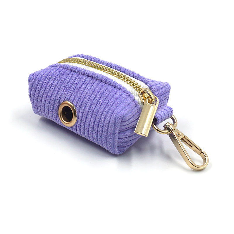 Corduroy Dog-Walking Bag Pouch