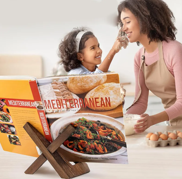 Wooden Cookbook & Menu Stand