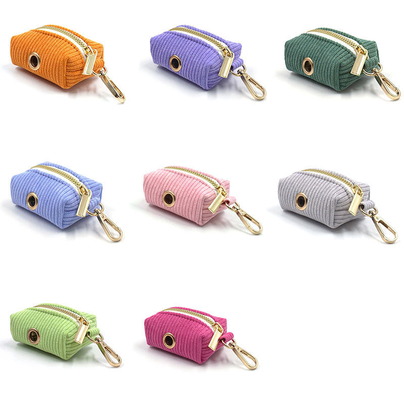 Corduroy Dog-Walking Bag Pouch
