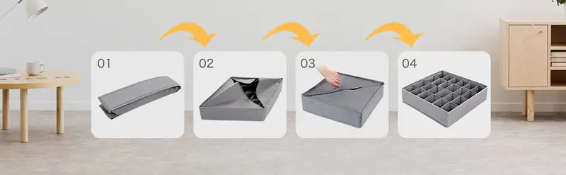 24-Cell Sock Drawer Organisers — 2 Pack