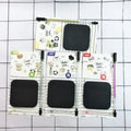 Black Sticky Notes & Bright Pen Set