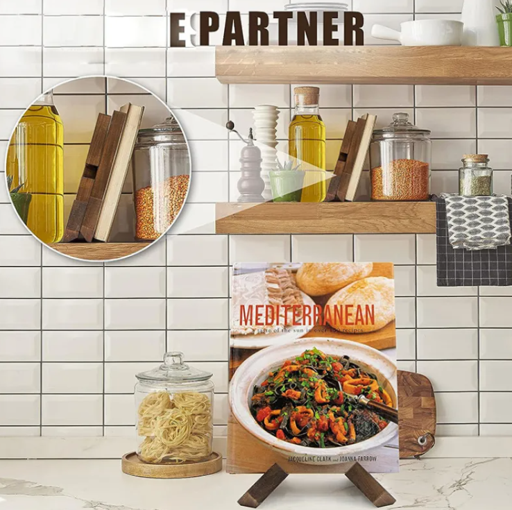 Wooden Cookbook & Menu Stand