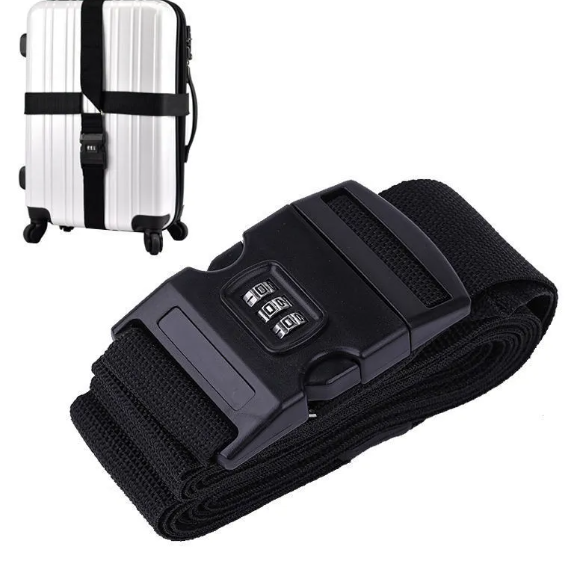 Cross-Style Luggage Strap with Combination Buckle