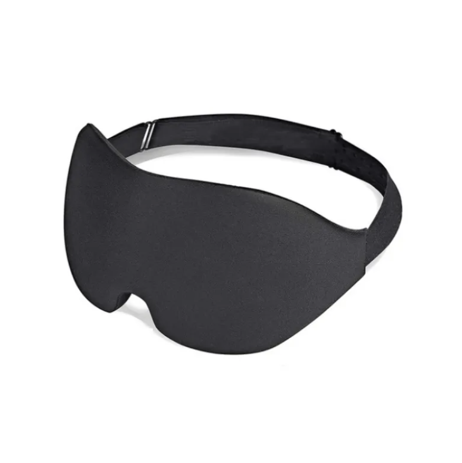 Contoured Travel Eye Mask — Black