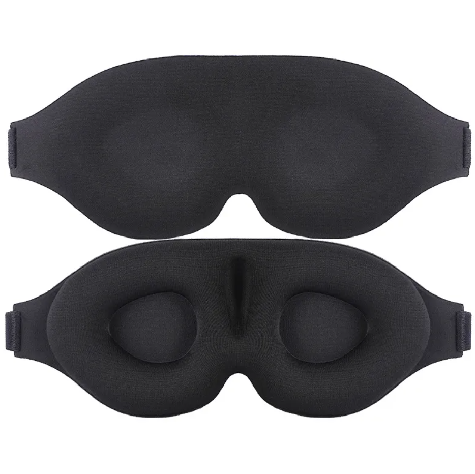 Contoured Travel Eye Mask — Black