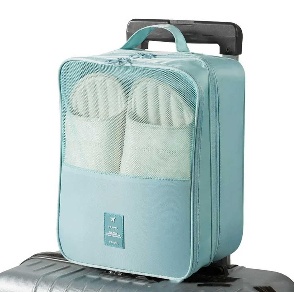 Three-Compartment Travel Shoe Bag