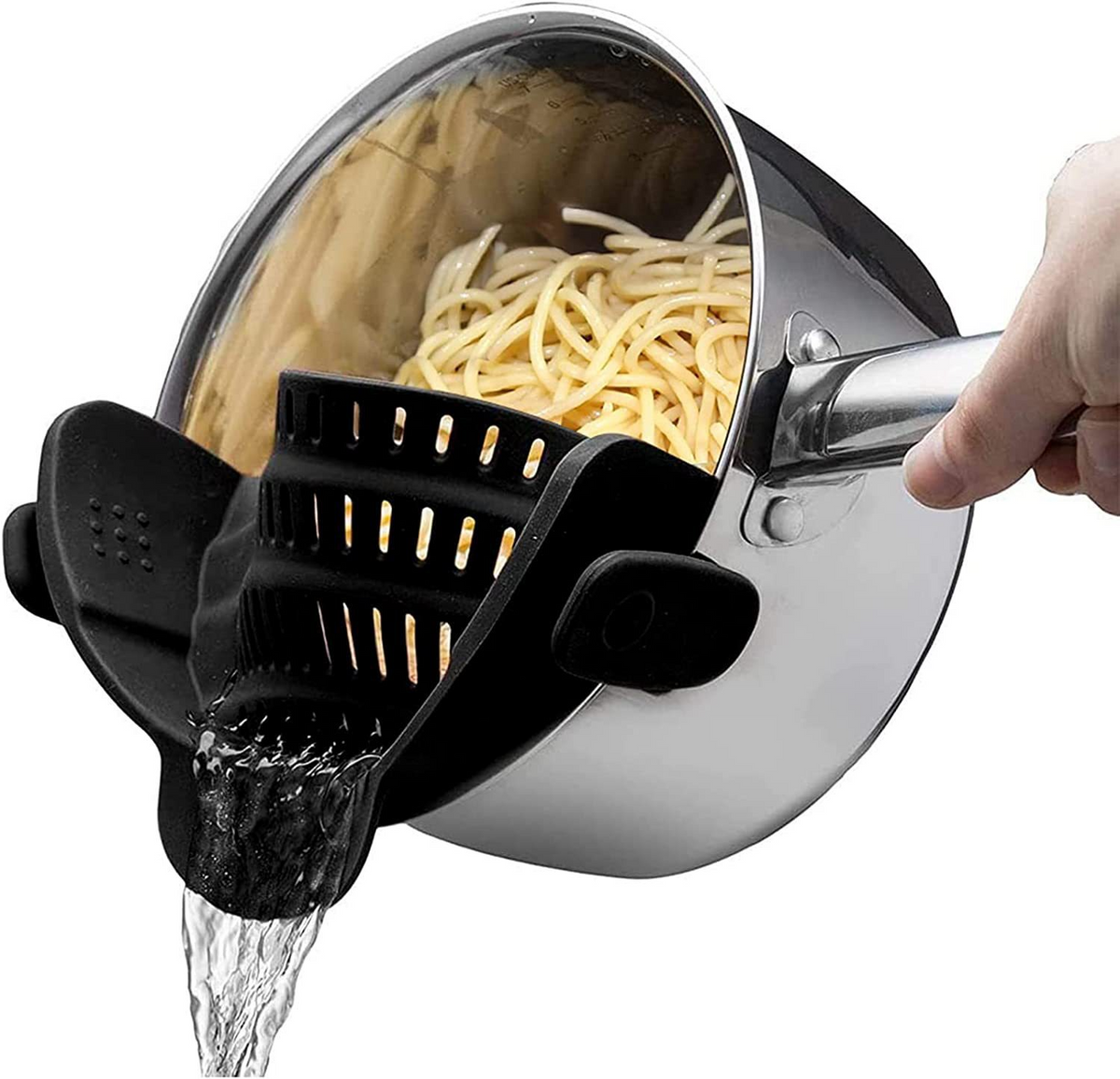 Passoire à clip en silicone pour casserole