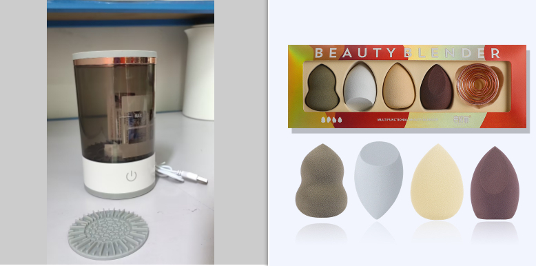 Electric Makeup Brush Cleaner — White