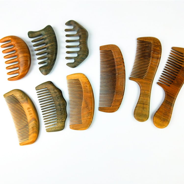 Wooden Fine & Wide-Tooth Hair Comb
