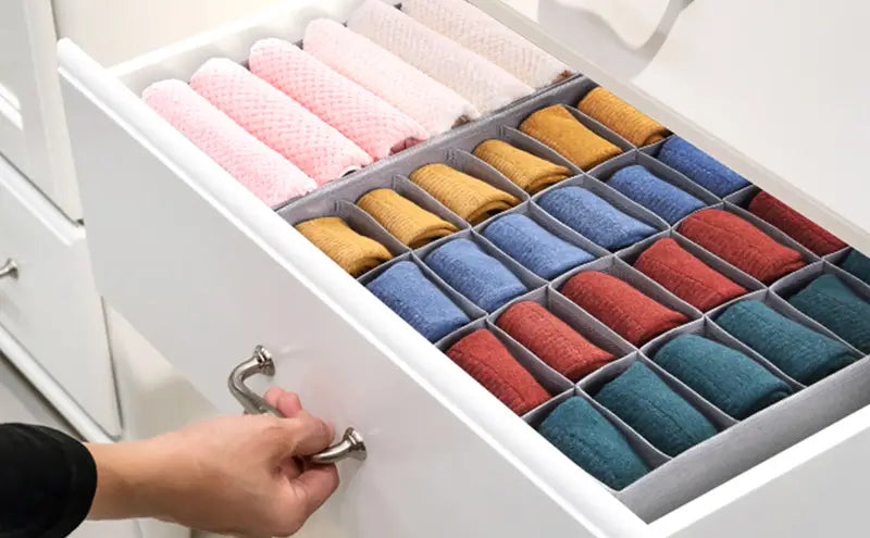 24-Cell Sock Drawer Organisers — 2 Pack