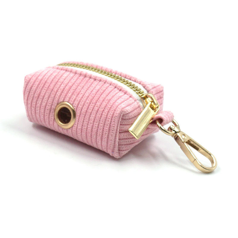 Corduroy Dog-Walking Bag Pouch