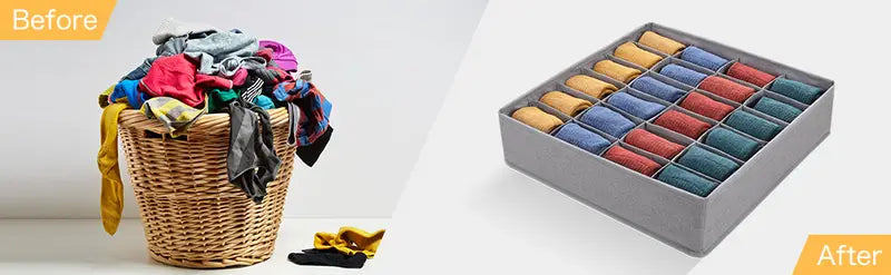 24-Cell Sock Drawer Organisers — 2 Pack